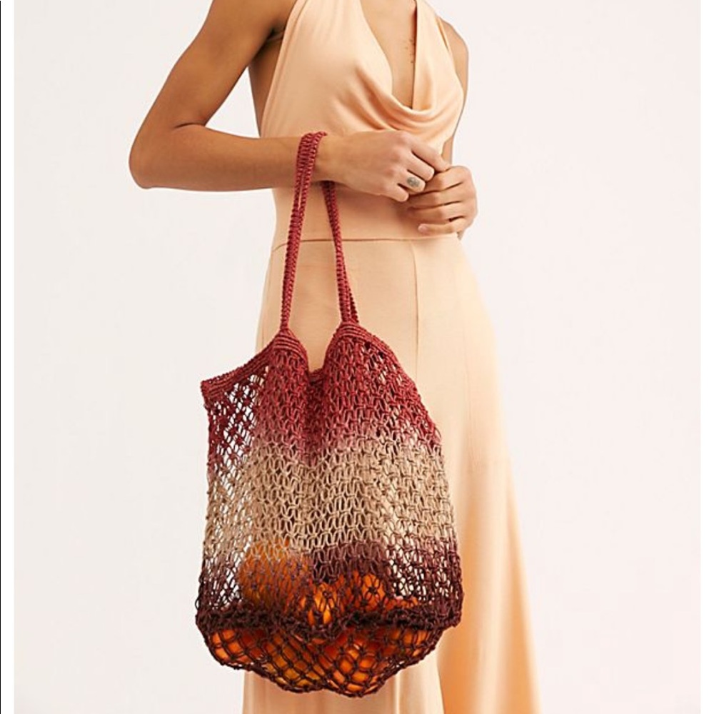 Free People Wildflower Hombre Jute Tote/ handbag